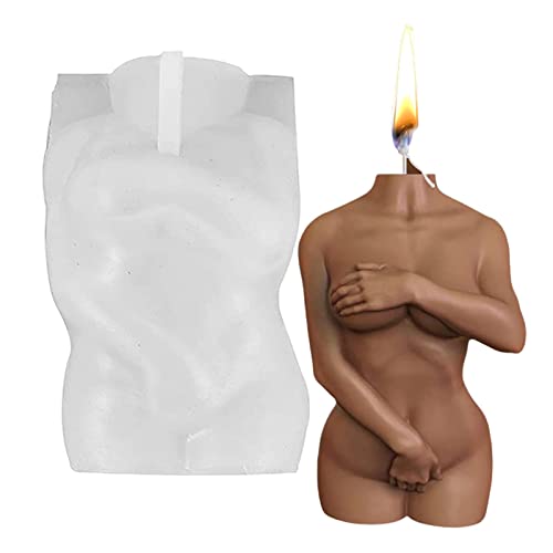 Luckxing Kerzenform Silikon, Shy Body Körperkerzen-Form Set Für Erwachsene, Female Naked Männliche Formen Body Silikonform, KöRper Kerze Silikonform Kunst Handwerk Zum Die Herstellung Der Duftkerze von Luckxing