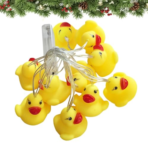 Luckxing Outdoor Lichterkette - Innen Lichterkette - Entzückende Enten-Design Deko Für Zaun Fenster Garten Balkon Terrasse Zelt Hochzeit Weihnachten von Luckxing