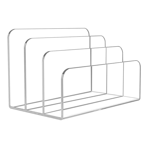 Transparenter Acryl-Aktenhalter, 3 Abschnitte, Vertikaler Schreibtisch-Organizer, Klarer Tisch Organiser Ablage Schreibtisch Organizer Büro-Aktenordner, Ständer Für Post, Papier, Briefumschläge, Notiz Transparenter Acryl-Aktenhalter, 3 Abschnitte, Vertikaler Schreibtisch-Organizer, Klarer Tisch Organiser Ablage Schreibtisch Organizer Büro-Aktenordner, Ständer Für Post, Papier, Briefumschläge, Notiz von Luckxing