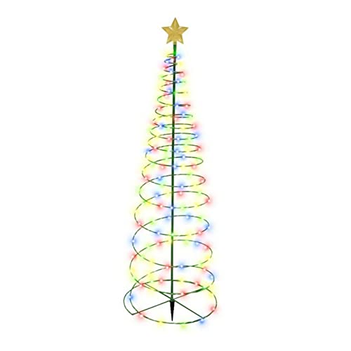 Weihnachtsbeleuchtung Solar Außen, Metall Spiral Weihnachtsbaum Mit LED,Weihnachtsbaum Solar Fee Lichter Im Freien Weihnachts Lichterketten Für Garten, Hof, Balkon, Auffahrt, Weg, Weihnachtsdeko Drauß von Luckxing