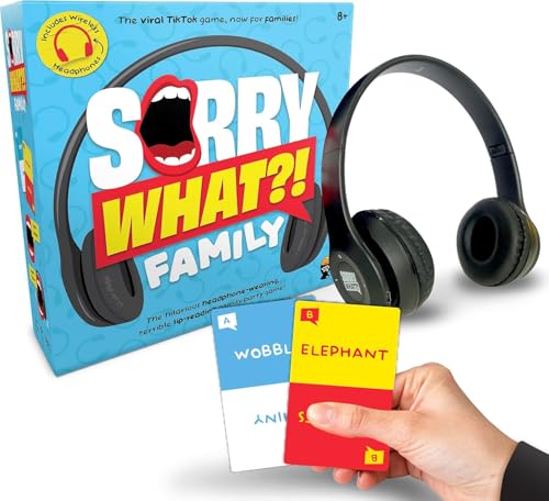 Lucky Egg Sorry What - Lustiges Lippenlese-Freundes-Party-Spiel basierend auf dem TikTok-Trend der Kopfhörer-Herausforderung – 2+ Spieler, 40.000 lustige Wort-Sätze, Kombinationen, Kartenspiel für Lucky Egg Sorry What - Lustiges Lippenlese-Freundes-Party-Spiel basierend auf dem TikTok-Trend der Kopfhörer-Herausforderung – 2+ Spieler, 40.000 lustige Wort-Sätze, Kombinationen, Kartenspiel für von Lucky Egg