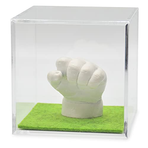 Lucky Hands Acrylglaswürfel mit/ohne Filzboden | Verschiedene Größen | ohne individuelle Beschriftung (20 x 20 x 20 cm, Apfelgrün Melliert) von Lucky Hands
