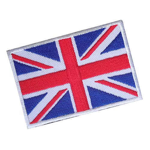 Lucky Patches, Aufnäher, Iron on Patch, Applikation, Fahne, Flagge, Wimpel - England, Großbritannien, Vereinigte Königreich, Union Jack, UK - 7 x 5 cm von Lucky Patches