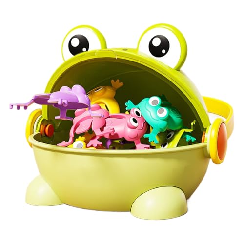 Luckywaqng Jumping Frog Toy Kid Interactive Frog Toy Frog Flinging Toy | Assorted Colors Finger Bouncing Toy Kids Frog Jump Toy Parent Child Interactive Toys for Home Lernuhren (Green, One Size) von Luckywaqng