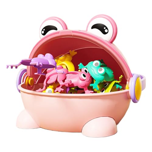 Luckywaqng Jumping Frog Toy Kid Interactive Frog Toy Frog Flinging Toy | Assorted Colors Finger Bouncing Toy Kids Frog Jump Toy Parent Child Interactive Toys for Home Lernuhren (Pink, One Size) von Luckywaqng