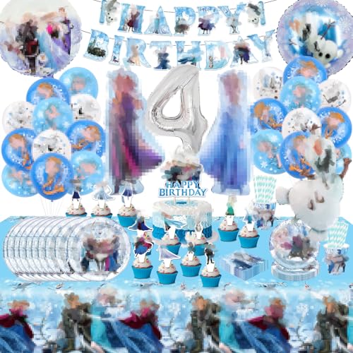 111Pcs Kindergeburtstag Geschirr Deko 4 Jahre Mädchen- Geburtstag Partygeschirr mit Luftballon Balloon Geburtstagsdeko Happy Birthday Girlande Pappteller Tortendeko Party Deko Supplies 111Pcs Kindergeburtstag Geschirr Deko 4 Jahre Mädchen- Geburtstag Partygeschirr mit Luftballon Balloon Geburtstagsdeko Happy Birthday Girlande Pappteller Tortendeko Party Deko Supplies von Luclay