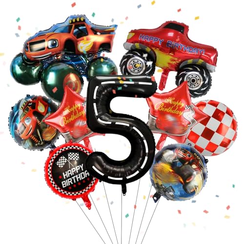 Geburtstags Deko Ballons Rennauto 5 Jahre-Wheels Party Kindergeburtstag Dekoration Car Luftballons Geburtstags Banner Zahl 5 Ballon Kuchendek Renngitter Folienballon für 5 Jahre Junge Geburtstag Party Geburtstags Deko Ballons Rennauto 5 Jahre-Wheels Party Kindergeburtstag Dekoration Car Luftballons Geburtstags Banner Zahl 5 Ballon Kuchendek Renngitter Folienballon für 5 Jahre Junge Geburtstag Party von Luclay
