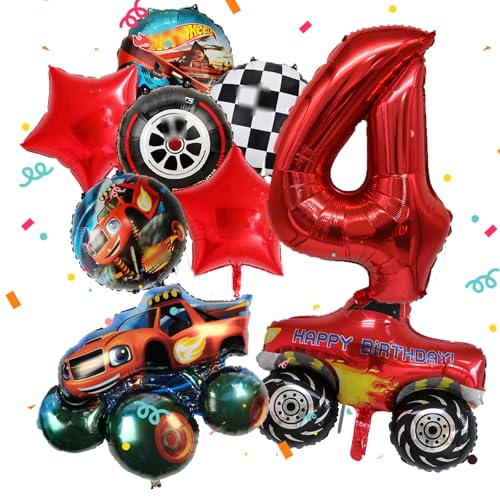 Auto Luftballons Geburtstag Deko 4 Jahre Junge- Hot Whels Geburtstagsdeko 4 Jahr Wheels Ballon 4. Geburtstag Deko Car Happy Birthday Folienballons Kindergeburtstag für Kinder Racing Party Supplies Auto Luftballons Geburtstag Deko 4 Jahre Junge- Hot Whels Geburtstagsdeko 4 Jahr Wheels Ballon 4. Geburtstag Deko Car Happy Birthday Folienballons Kindergeburtstag für Kinder Racing Party Supplies von Luclay