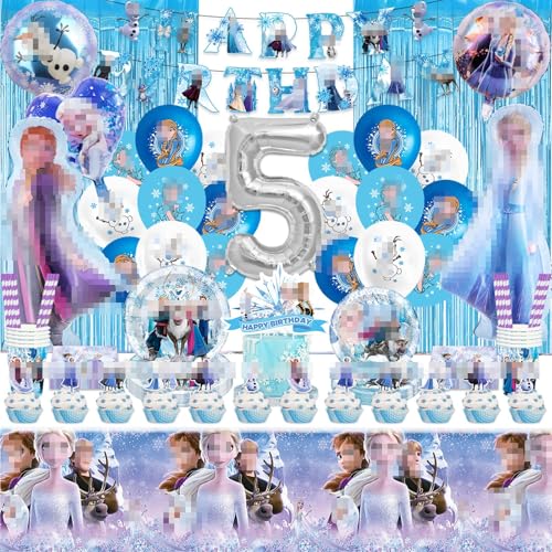 Geburtstag sdeko Kindergeburtstag Mädchen- 5 Jahre Luftballon prinzessin Partygeschirr Set Ice Ballons Party Tableware Supplies mit Becher Pappteller Tischdecke Servietten für Kinder Babypartys Geburtstag sdeko Kindergeburtstag Mädchen- 5 Jahre Luftballon prinzessin Partygeschirr Set Ice Ballons Party Tableware Supplies mit Becher Pappteller Tischdecke Servietten für Kinder Babypartys von Luclay