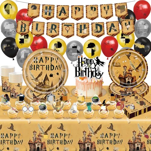 Luclay Geburtstag Party Deko Wizard Kinder-84Pcs Ballons Geschirr Pappteller Tischdecke Banner Geburtstags Birthday Cake Topper Tableware Supplies Servietten Tassen Für Kindergeburtstag Junge Mädchen Luclay Geburtstag Party Deko Wizard Kinder-84Pcs Ballons Geschirr Pappteller Tischdecke Banner Geburtstags Birthday Cake Topper Tableware Supplies Servietten Tassen Für Kindergeburtstag Junge Mädchen von Luclay