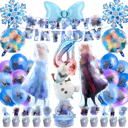 Schneeflocken Luftballons Geburtstag Deko Mädchen 4 Jahr- 43Pcs Geburtstagsdeko Ballon Geburtstag Prinzessin Kindergeburtstag Folienballons Girlande Birthday Banner Tortendeko Party Supplies Deko Schneeflocken Luftballons Geburtstag Deko Mädchen 4 Jahr- 43Pcs Geburtstagsdeko Ballon Geburtstag Prinzessin Kindergeburtstag Folienballons Girlande Birthday Banner Tortendeko Party Supplies Deko von Luclay