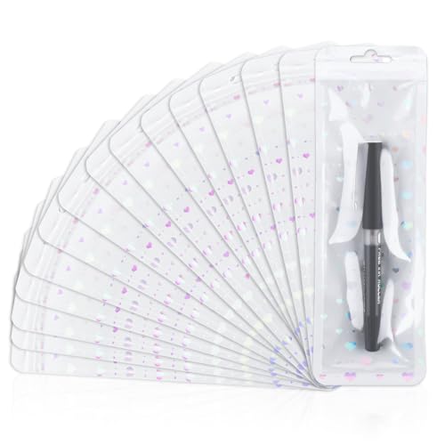 200 Stück Stift-Verpackungsbeutel, Stiftbeutel für Perlenstifte, holografische Taschen, Stiftverpackung, Lipgloss-Verpackung, kleine Verpackungsbeutel für Stifte, Süßigkeiten, Schmuck, Kosmetika (200) von Lucxhcky