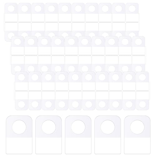 400 Stück selbstklebende Hängeregisten, Kunststoff-Tabs zum Aufhängen von Aktenordnern, Löchern zum Aufhängen von Einzelhandelsdisplays (26 x 38 x 0,2 mm) von Lucxhcky