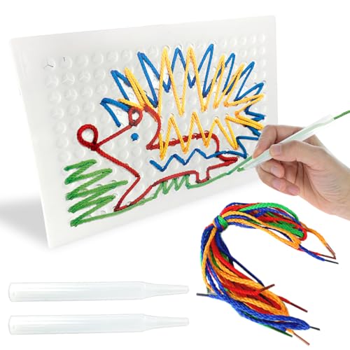 Ludihive Fadenbrett, Einfädelbretter, Beruhigendes Aktivitäts Fädelspielzeug mit Farbigen Seilen, Motorikspielzeug Förderung Hand Augen Koordination, Sensorisches Spielzeug für Vorschulkinder Ludihive Fadenbrett, Einfädelbretter, Beruhigendes Aktivitäts Fädelspielzeug mit Farbigen Seilen, Motorikspielzeug Förderung Hand Augen Koordination, Sensorisches Spielzeug für Vorschulkinder von Ludihive