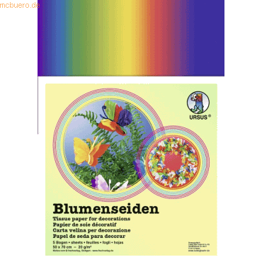 10 x Ludwig Bähr Regenbogen-Blumenseide 20g/qm 50x70cm VE=5 Bogen sort von Ludwig Bähr