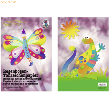 10 x Ludwig Bähr Regenbogen-Tonpapier 130g/qm 23x33cm VE=10 Blatt sort 10 x Ludwig Bähr Regenbogen-Tonpapier 130g/qm 23x33cm VE=10 Blatt sort von Ludwig Bähr