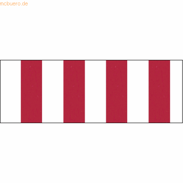 10 x Ludwig Bähr Tonpapier Streifen 130g/qm 49,5x68cm weiß/rot von Ludwig Bähr
