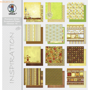 2 x Ludwig Bähr Scrapbook Paper Premium Glitter Block 30,5x30,5cm Vers von Ludwig Bähr