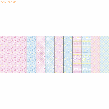 Ludwig Bähr Transparentpapier Rolle 115g/qm 50x61cm Baby rosa+blau 5 M von Ludwig Bähr