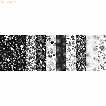 Ludwig Bähr Transparentpapier Rolle 115g/qm 50x61cm Black & White Sort von Ludwig Bähr
