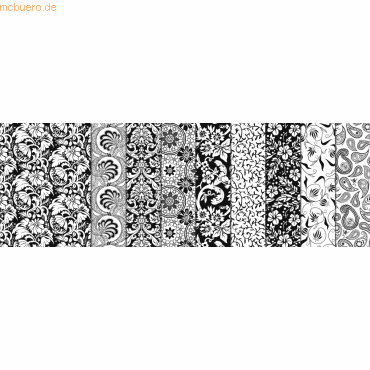 Ludwig Bähr Transparentpapier Rolle 115g/qm 50x61cm Black & White Sort von Ludwig Bähr