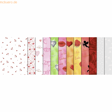 Ludwig Bähr Transparentpapier Rolle 115g/qm 50x61cm Von Herzen 10 Moti Ludwig Bähr Transparentpapier Rolle 115g/qm 50x61cm Von Herzen 10 Moti von Ludwig Bähr
