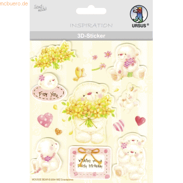 5 x Ludwig Bähr 3D-Sticker Motiv 10 - Blumen/Bärchen 5 x Ludwig Bähr 3D-Sticker Motiv 10 - Blumen/Bärchen von Ludwig Bähr