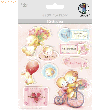 5 x Ludwig Bähr 3D-Sticker Motiv 11 - Bärchen 5 x Ludwig Bähr 3D-Sticker Motiv 11 - Bärchen von Ludwig Bähr