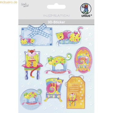 5 x Ludwig Bähr 3D-Sticker Motiv 47 - Katzen 5 x Ludwig Bähr 3D-Sticker Motiv 47 - Katzen von Ludwig Bähr