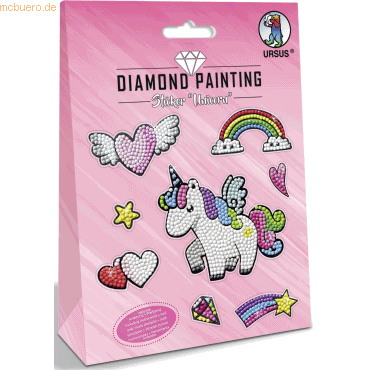 5 x Ludwig Bähr Diamond Painting Sticker 'Unicorn' von Ludwig Bähr