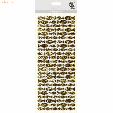 5 x Ludwig Bähr Flitter Sticker gold Fisch 5 x Ludwig Bähr Flitter Sticker gold Fisch von Ludwig Bähr