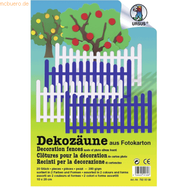 5 x Ludwig Bähr Fotokarton Dekozäune 300g/qm 10x20cm VE=20 Stück sorti 5 x Ludwig Bähr Fotokarton Dekozäune 300g/qm 10x20cm VE=20 Stück sorti von Ludwig Bähr