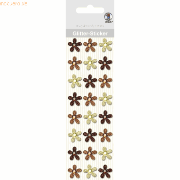5 x Ludwig Bähr Glitter Sticker Blüten VE=24 Stück braun 5 x Ludwig Bähr Glitter Sticker Blüten VE=24 Stück braun von Ludwig Bähr