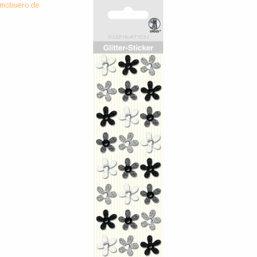 5 x Ludwig Bähr Glitter Sticker Blüten VE=24 Stück schwarz 5 x Ludwig Bähr Glitter Sticker Blüten VE=24 Stück schwarz von Ludwig Bähr
