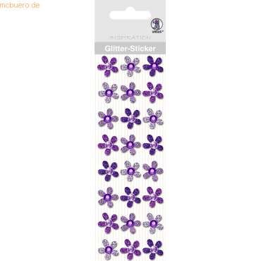 5 x Ludwig Bähr Glitter Sticker Blüten VE=24 Stück violett 5 x Ludwig Bähr Glitter Sticker Blüten VE=24 Stück violett von Ludwig Bähr