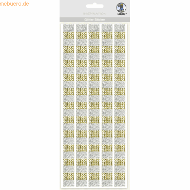 5 x Ludwig Bähr Glitter Sticker silber/gold 5 x Ludwig Bähr Glitter Sticker silber/gold von Ludwig Bähr