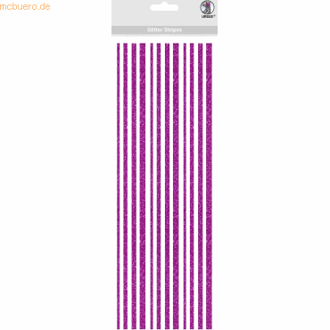 5 x Ludwig Bähr Glitter Stripes 2,5/4/5/6x305mm VE=12 Stück pink von Ludwig Bähr
