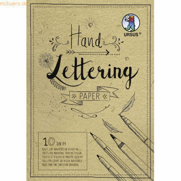 5 x Ludwig Bähr Handlettering Paper Elefantenhaut 190g/qm A4 10 Blatt von Ludwig Bähr