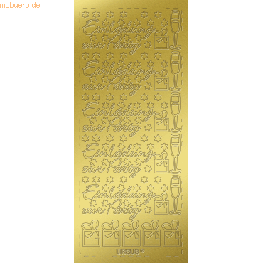 5 x Ludwig Bähr Kreativsticker 10x23cm Motiv 116 VE=1 Stück gold von Ludwig Bähr
