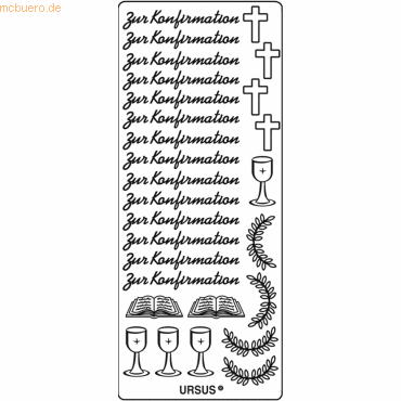 5 x Ludwig Bähr Kreativsticker 10x23cm Motiv 31 VE=1 Stück silber von Ludwig Bähr