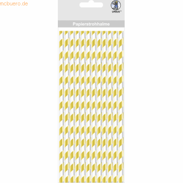 5 x Ludwig Bähr Papierstrohhalm Streifen gold VE=24 Stück 5 x Ludwig Bähr Papierstrohhalm Streifen gold VE=24 Stück von Ludwig Bähr