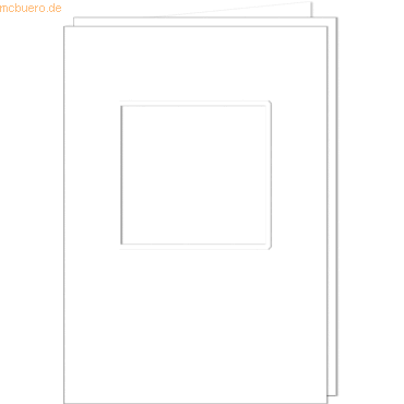 5 x Ludwig Bähr Passepartoutkarten A6 quadratisch VE=25 Stück weiß von Ludwig Bähr