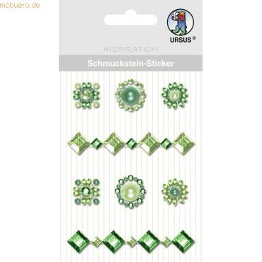 5 x Ludwig Bähr Schmucksteinsticker Medaillons VE=8 Stück grün von Ludwig Bähr