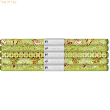 5 x Ludwig Bähr Transparentpapier Rolle 115g/qm 50x61cm Paradiso grün 5 x Ludwig Bähr Transparentpapier Rolle 115g/qm 50x61cm Paradiso grün von Ludwig Bähr