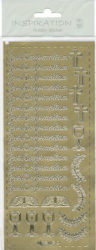 Kreativ Sticker Zur Konfirmation gold Inhalt 1 Stück 10 x23 cm von Ludwig Baehr