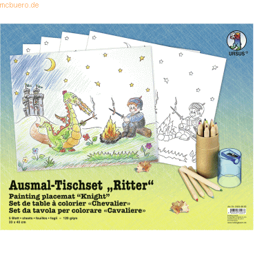 Ludwig Bähr Ausmal-Tischset 33x40cm VE=5 Blatt Ritter Ludwig Bähr Ausmal-Tischset 33x40cm VE=5 Blatt Ritter von Ludwig Bähr