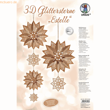 Ludwig Bähr Bastelset 3D Glittersterne 'Estelle' kupfer Ludwig Bähr Bastelset 3D Glittersterne 'Estelle' kupfer von Ludwig Bähr