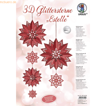 Ludwig Bähr Bastelset 3D Glittersterne 'Estelle' rot Ludwig Bähr Bastelset 3D Glittersterne 'Estelle' rot von Ludwig Bähr
