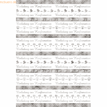 Ludwig Bähr Designkarton 'Bordüren' gold 200g/qm A4 VE=25 Blatt Motiv von Ludwig Bähr