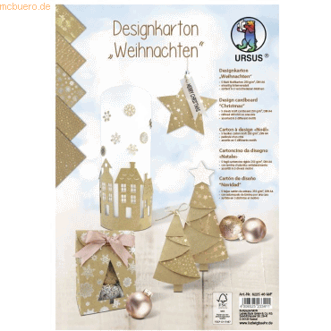 Ludwig Bähr Designkarton Weihnachten 250g/qm A4 VE=5 Blatt sortiert von Ludwig Bähr